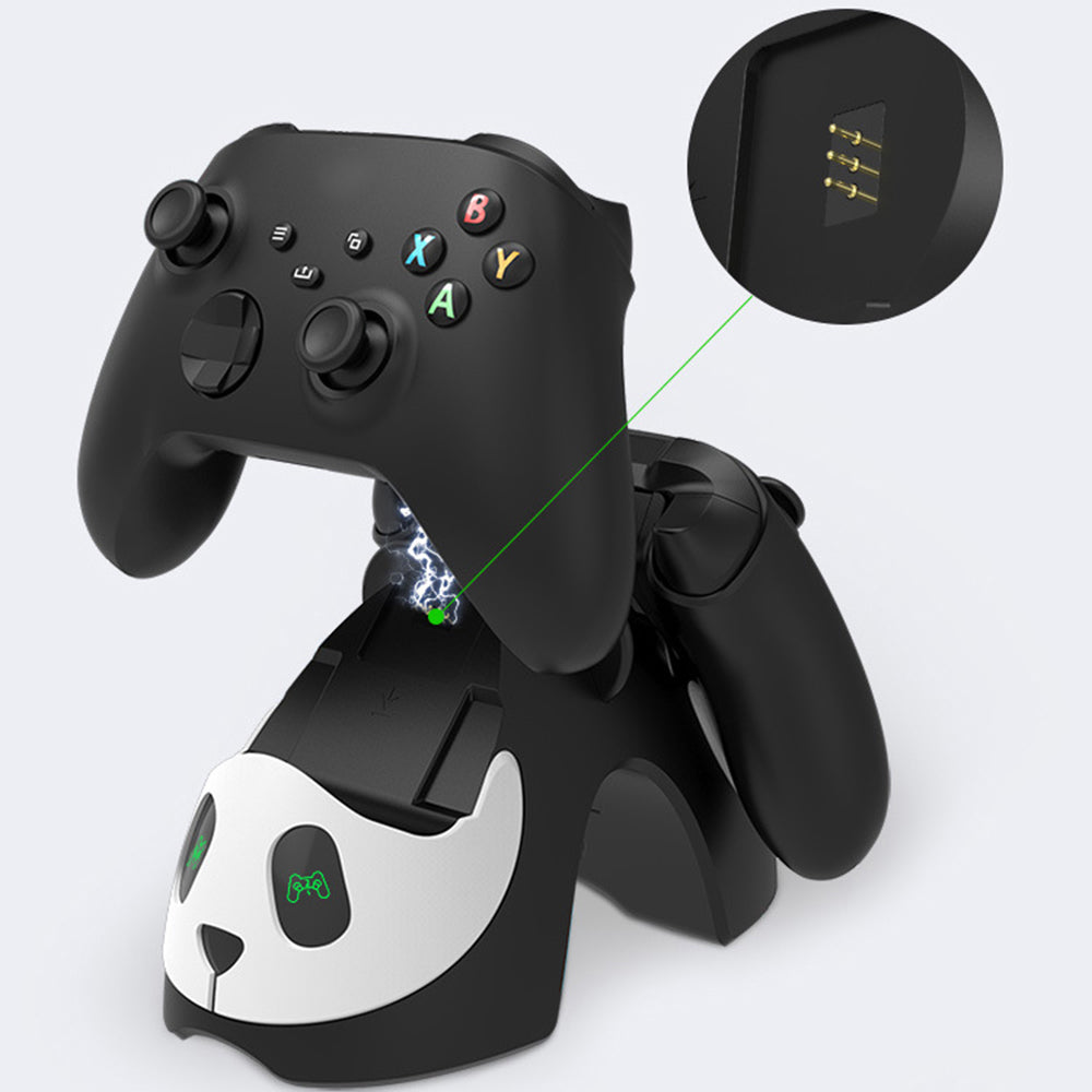 AOLION Til Xbox Controller Ladestation Panda Design Oplader Dock med indikator AOLION Til Xbox Controller Ladestation Panda Design Oplader Dock med indikator